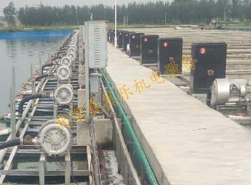 江西上饒某養(yǎng)殖基地漩渦氣泵使用現(xiàn)場(chǎng)